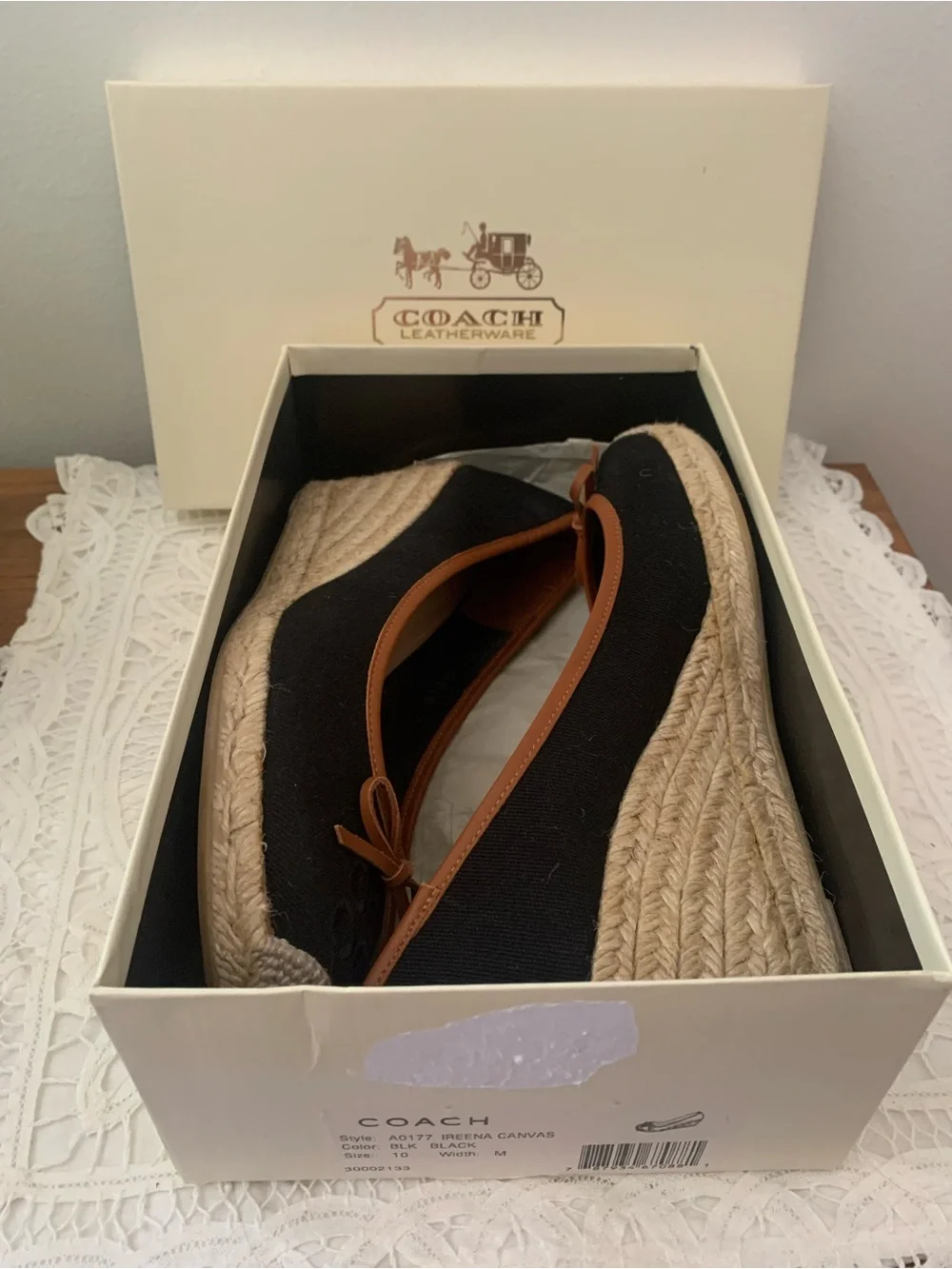 Coach black canvas